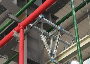 泸定该抗震支架的整体式支吊架结构协调性好